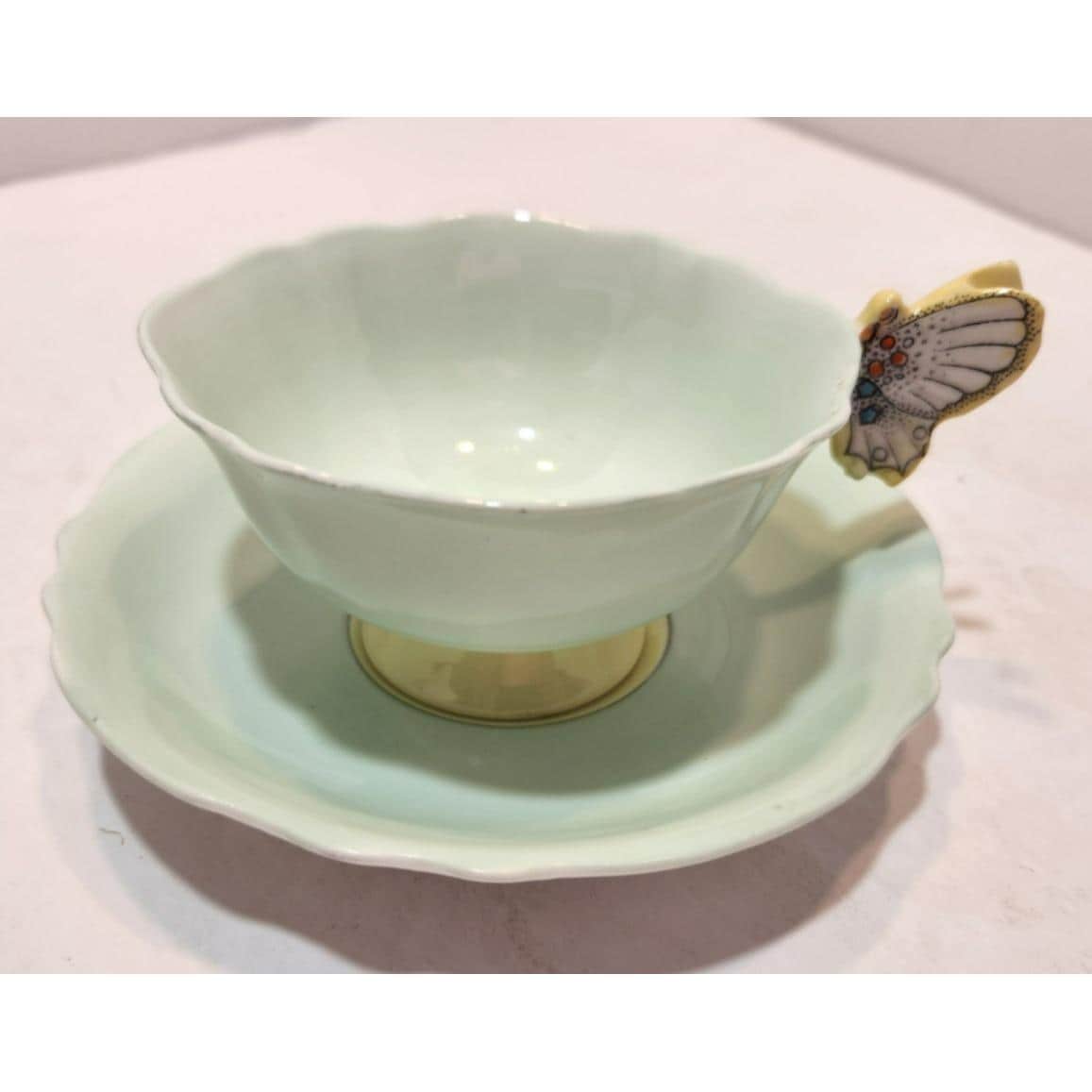 1940年代のヴィンテージ パラゴン バタフライハンドル ティーカップ
