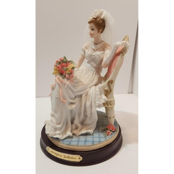 Vtg Montefiori Collection Italy Design Porcelain Sitting Bride W