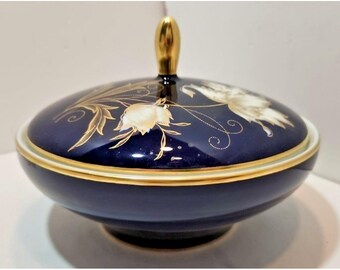 Vtg Royal Porzellan Bavaria KPM Germany Echt Cobalt Blue