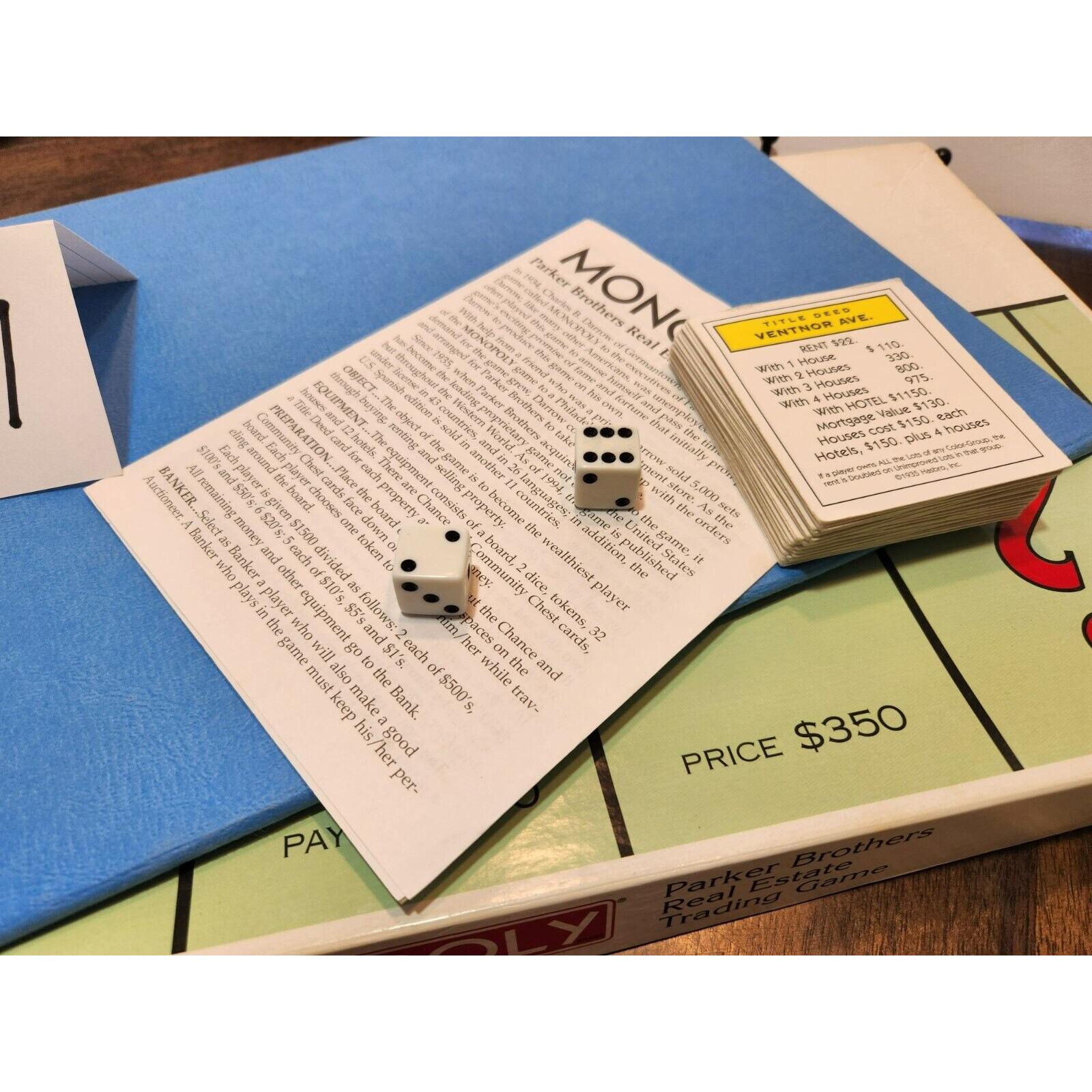 Vintage 1997 Monopoly Board Game - Complete Parker Brothers 
