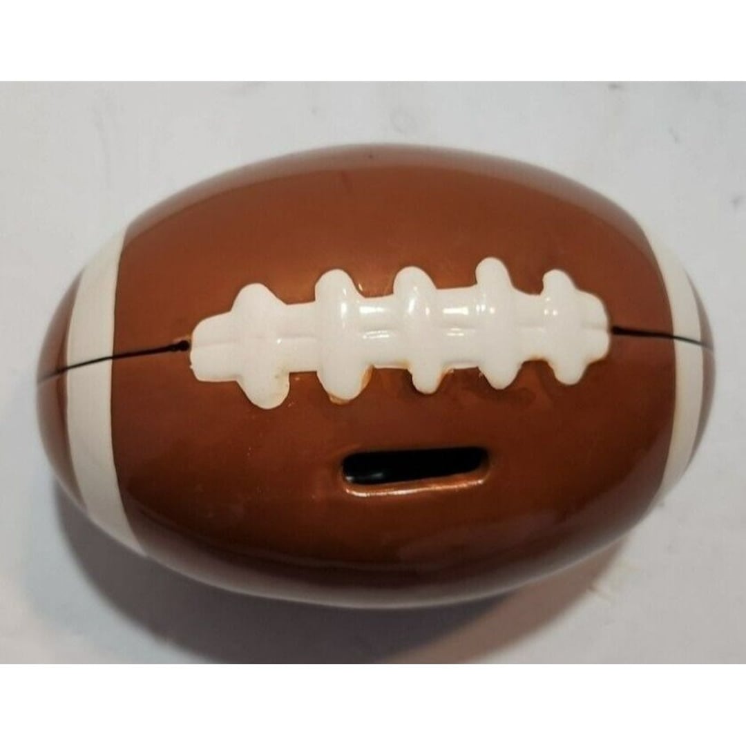 Vtg Ceramic Football Shaped Piggy Bank 7