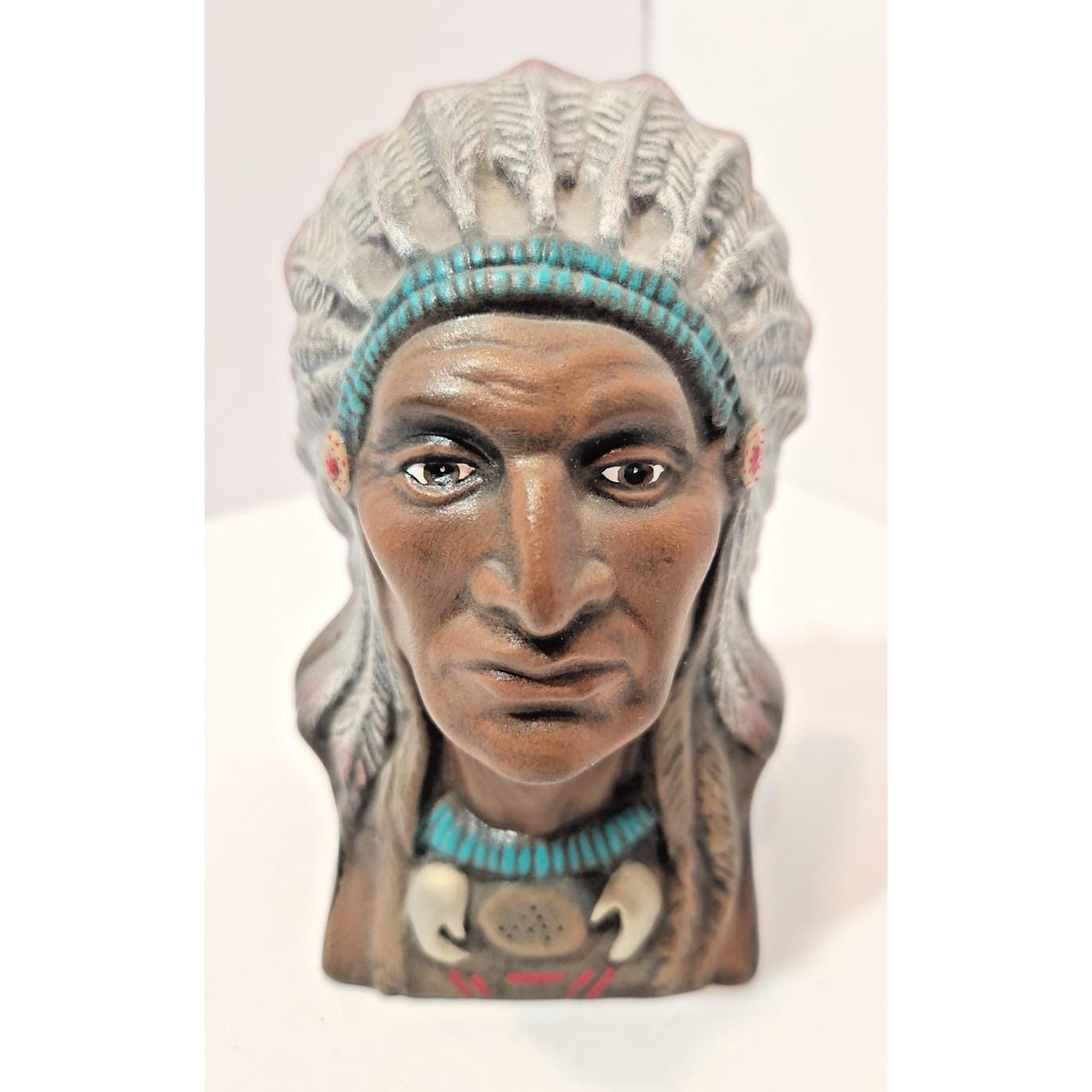 Ceramic Indian Chief - Etsy