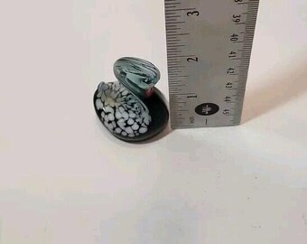 ヴィンテージアートガラスの白鳥：青と白の置物セット - Etsy 日本
