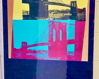 Andy Warhol Brooklyn Bridge Pop Art Wall Art Framed Print Etsy
