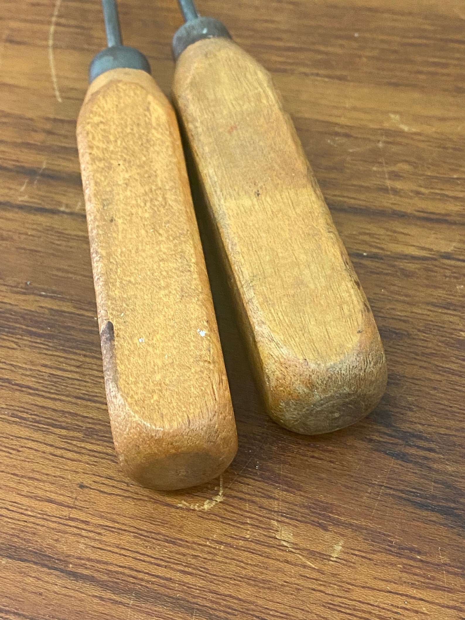 Two Vintage Wood Handle Ice Picks Barware Mid Century Etsy