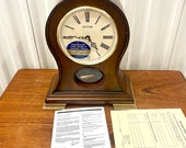 Westminster Rythm Mantel Clock - Dark Wood - New Old Stock Unused.