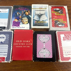 Lotto vintage di carte da casinò Country Club