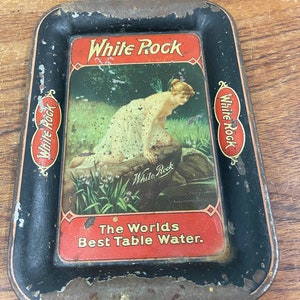 Antique White Rock Table Water Tip Tray