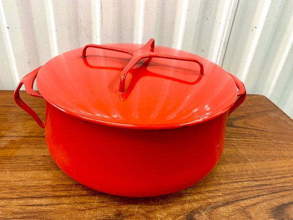 Jens Quistgaard - 1956 DANSK Yellow Enamelware Casserole Pot