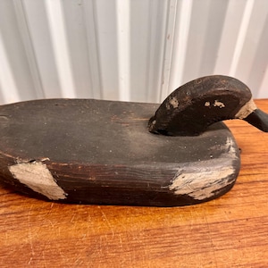 Antique Duck Decoy 11&quot; Hand Carved Hand Painted American Folk Art
