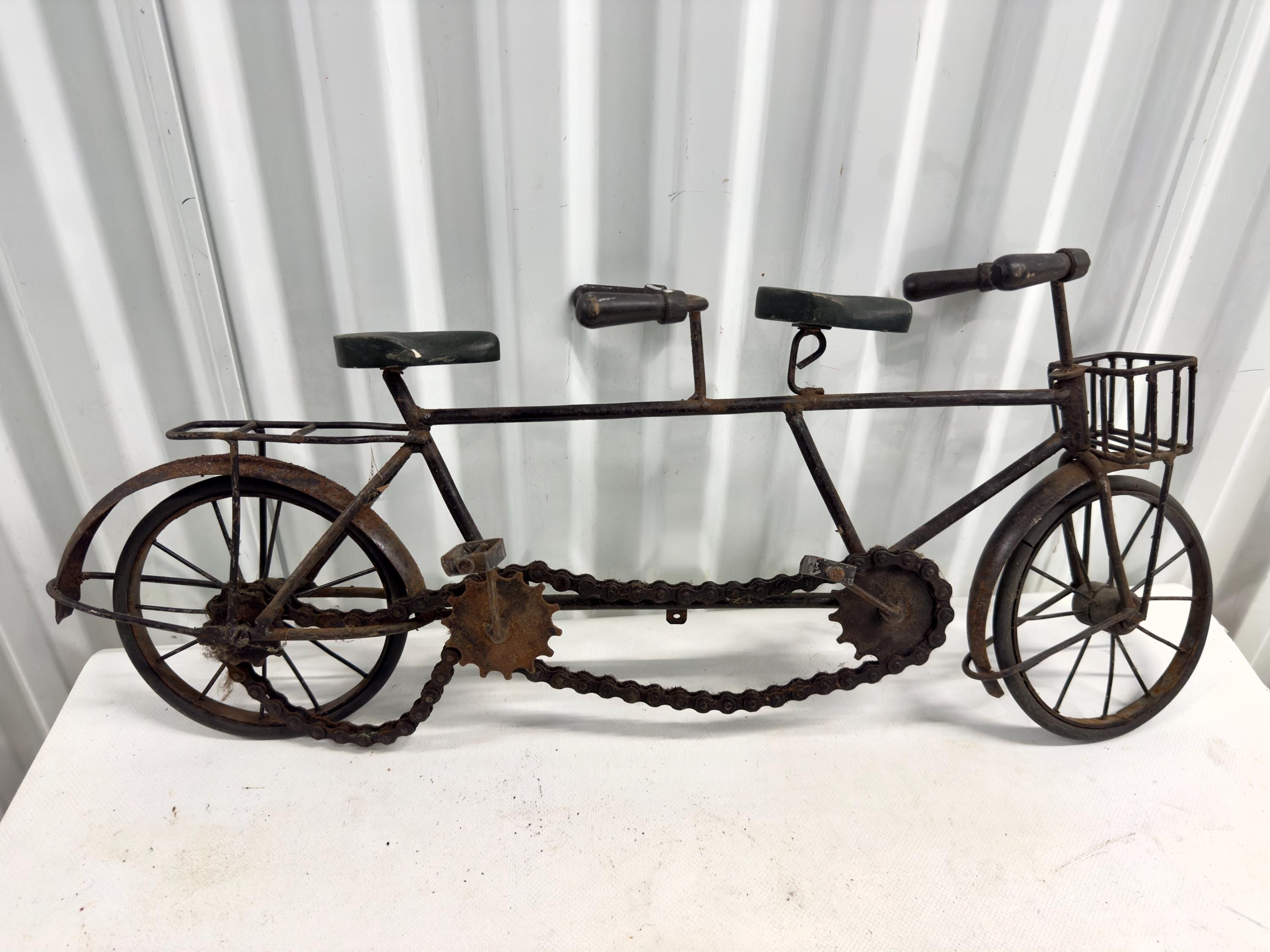 自転車マニア☆ヴィンテージインテリア☆タンデム自転車ウォールアート