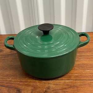 Vintage Le Creuset Green Dutch Oven #18 2qts - Etsy