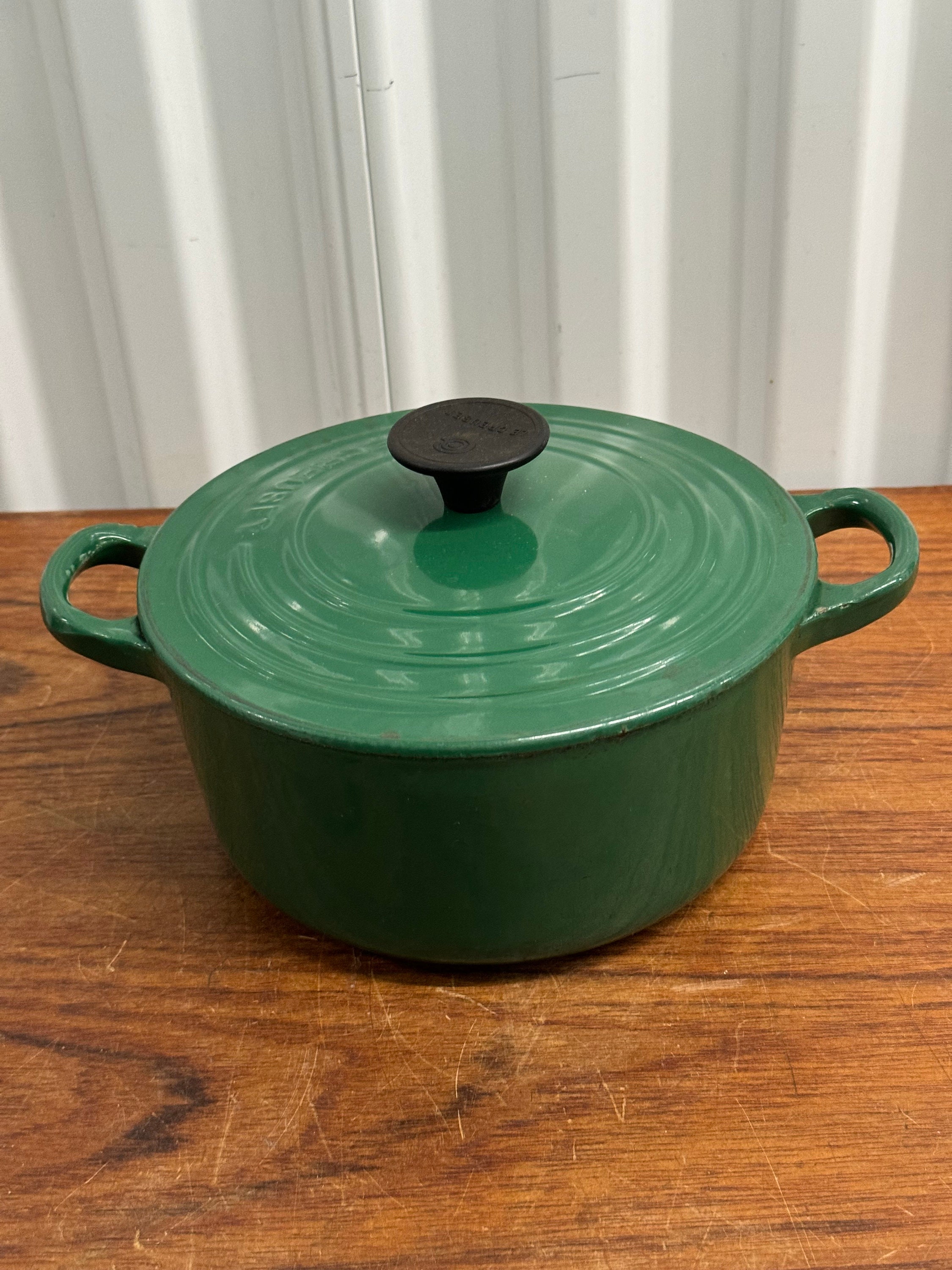 Vintage Le Creuset Green Dutch Oven #18 2qts - Etsy