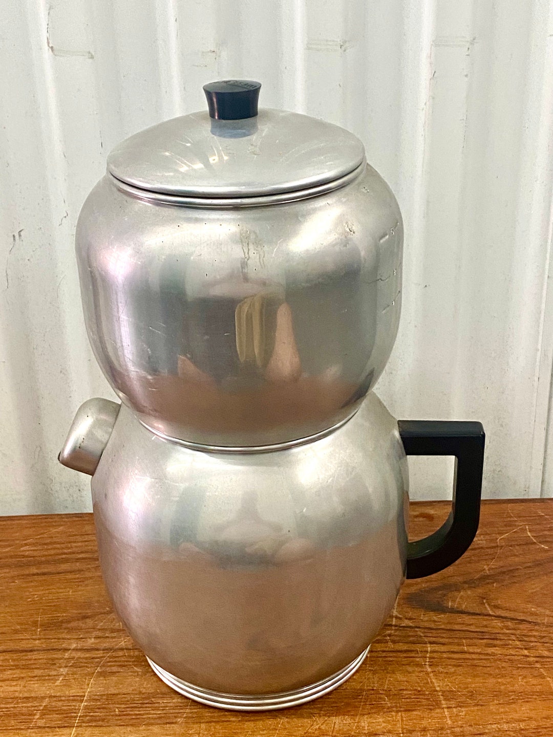 Vintage West Bend Kwik Drip 18c Coffee Maker Percolator Pot Aluminum