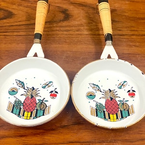 Two Small Vintage George Briard Ambrossia Pattern Decorative Frying Pans