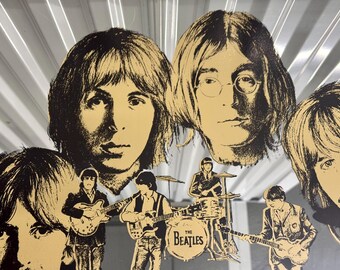 Vintage Beatles 1970s Mirror Framed 26 X 20 - Etsy