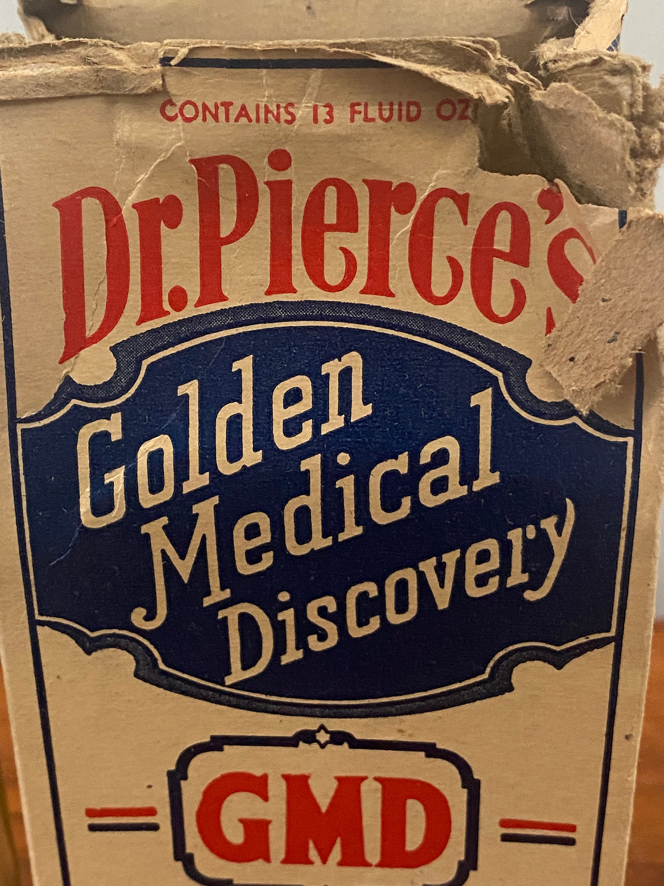 Antique Dr. Pierce Golden Medical Discovery Bottle & Box Etsy