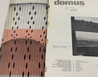 2 X Vintage Mid Century Domus Design Magazines Nov. 1957 Dec 1957