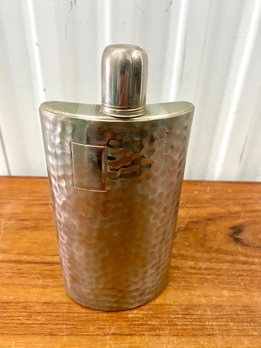 1950's Vintage Silver Tin Hip Flask Made in U.S. Zone West - Etsy