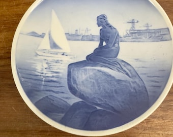 Vintage Royal Copenhagen sjöjungfrutallrik 20 cm