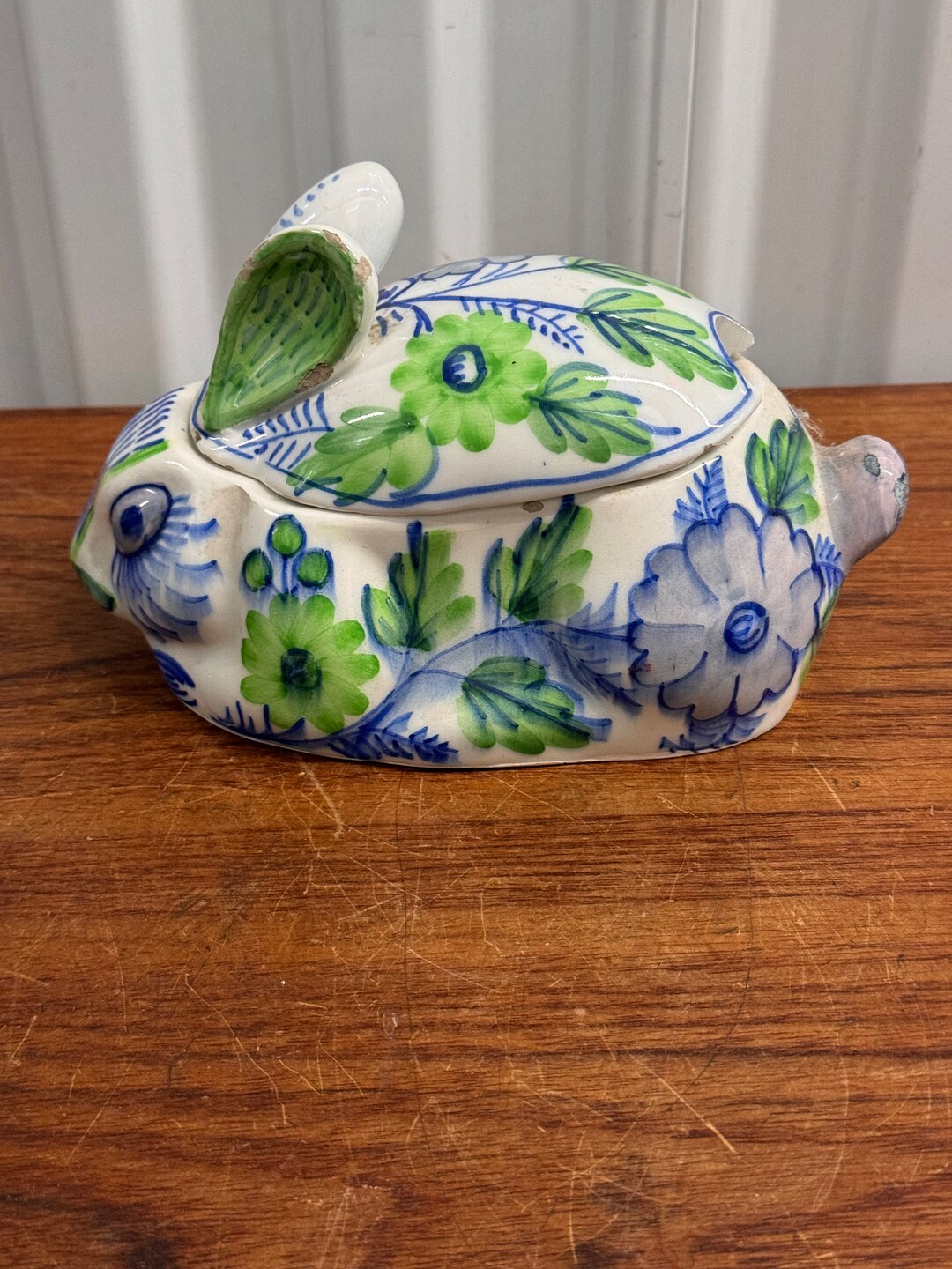 Geo Rabbit Paris Tureen Vintage Hand Painted Floral Rabbit Tureen Made in Spain - Etsy