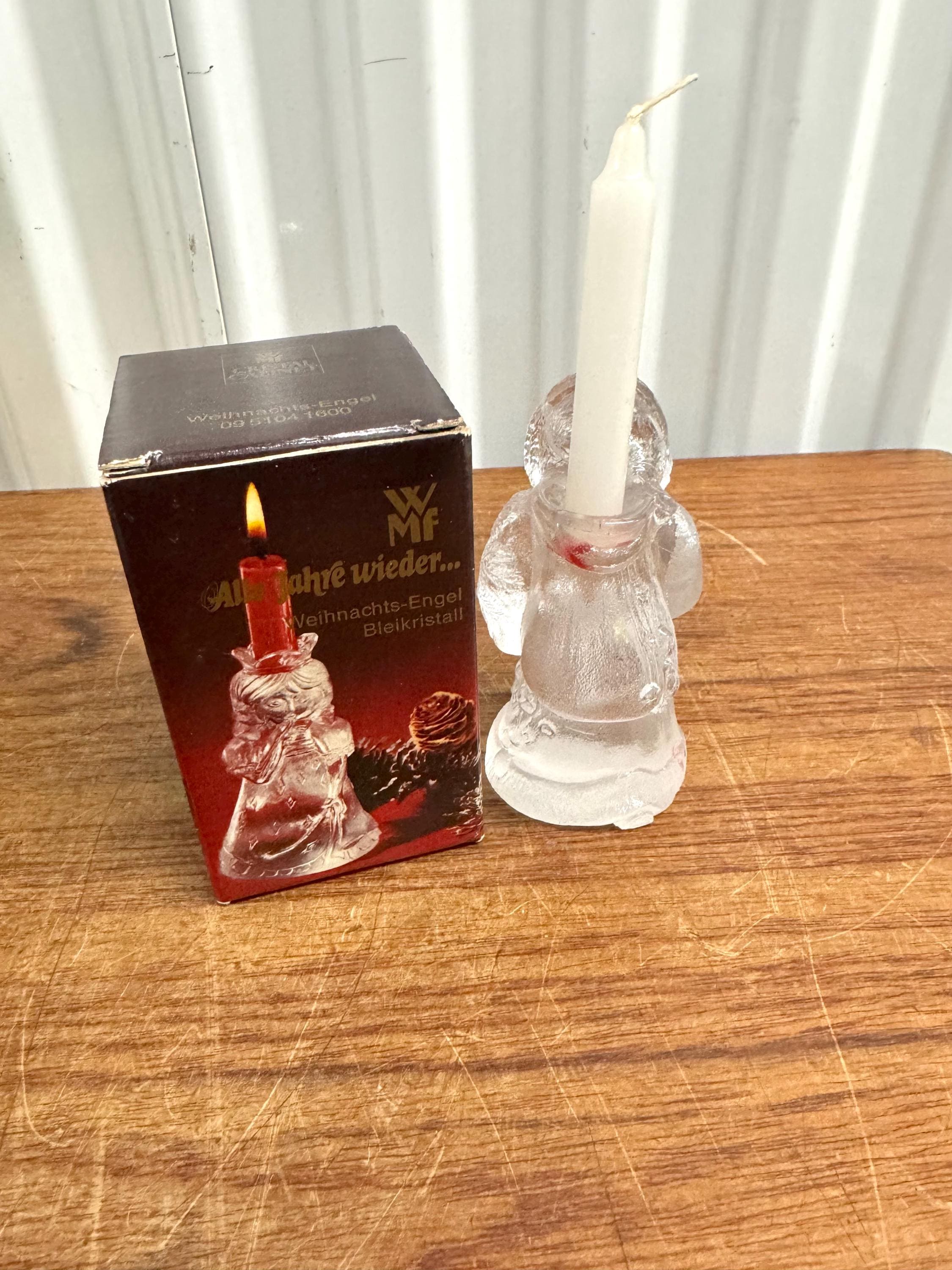 WMF クリスタル クリスマス エンジェル サンタ キャンドルホルダー