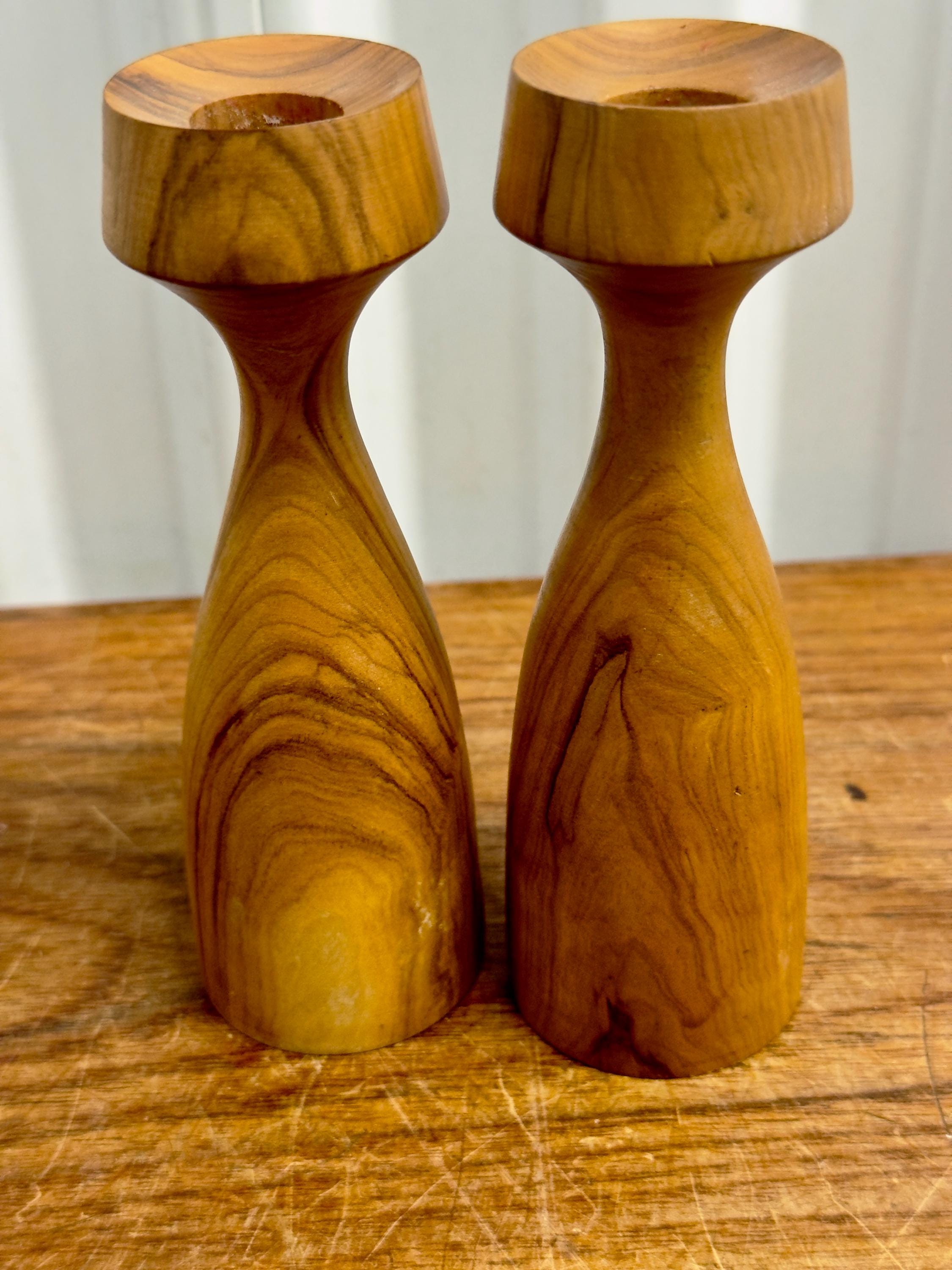 ヴィンテージ ミッドセンチュリー デンマーク製チーク材キャンドル