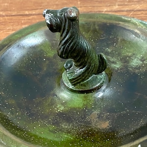 Vintage Mid Century Bronze Argentor Agte Bronce Denmark Scottie Dog Dish Ashtray