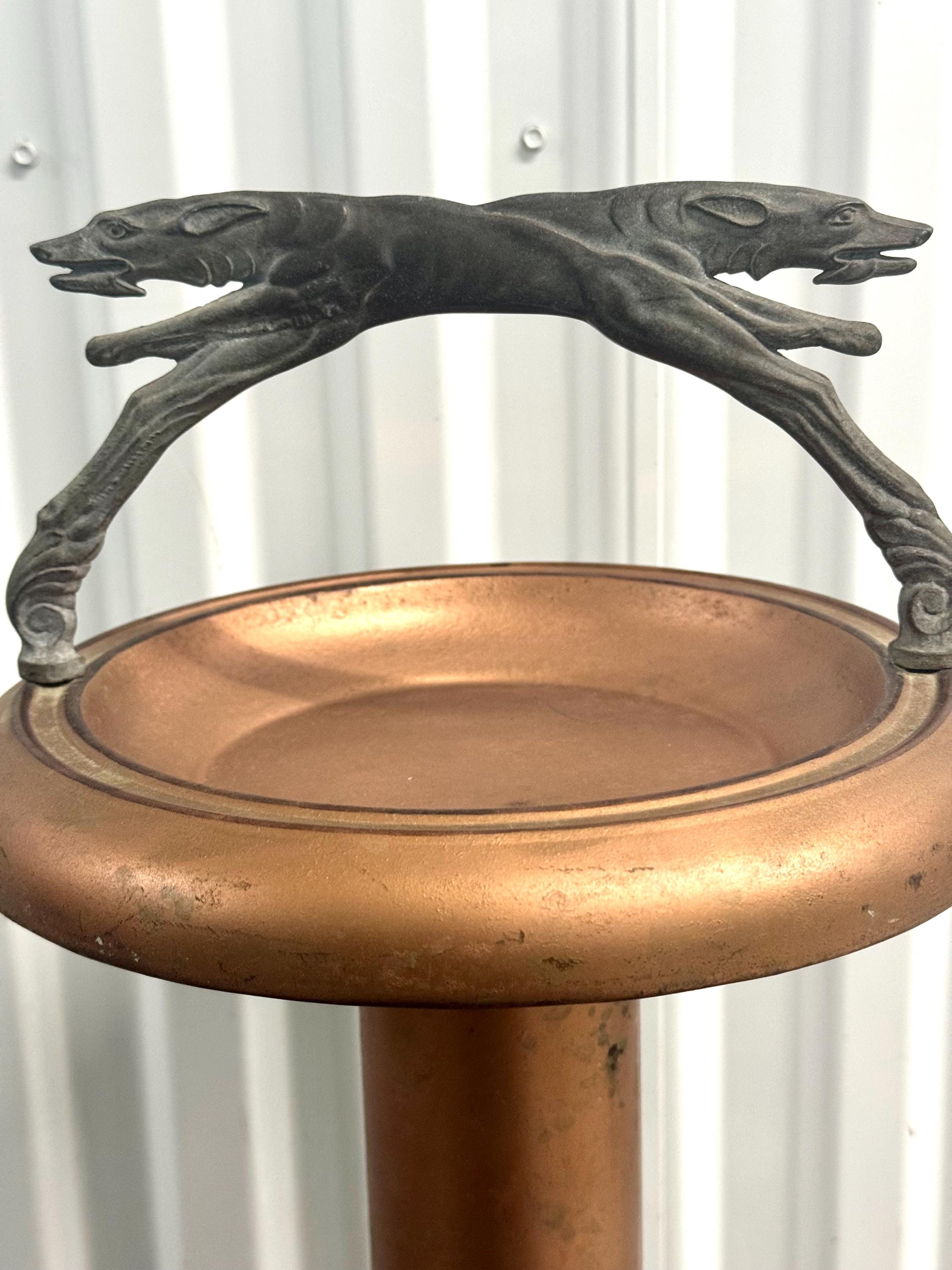 1920s -1930s Vintage Art Deco Smoking Stand, Copper Ash Tray