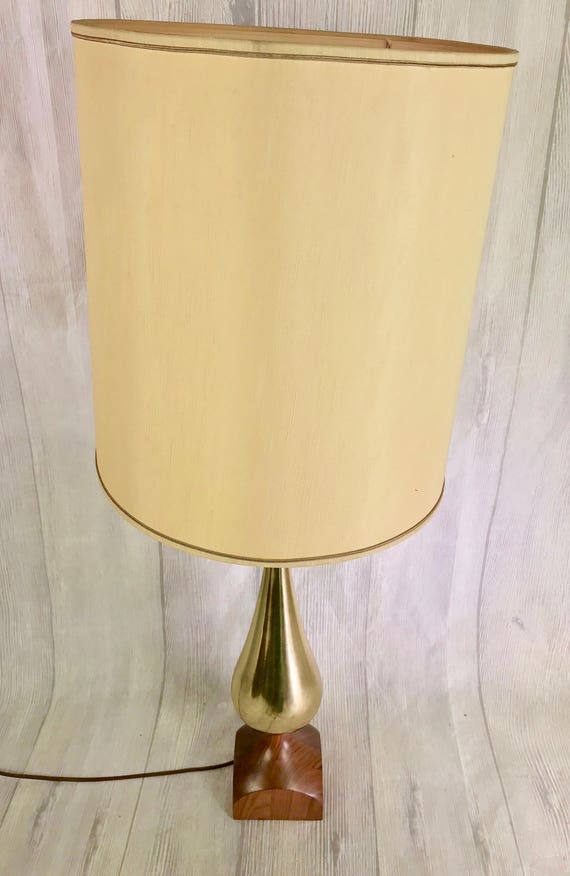 Fantastic Mid Century Walnut And Brass Table Lamp By Tony Paul For Westwood Studios Vintage Danish Design Atomic Era