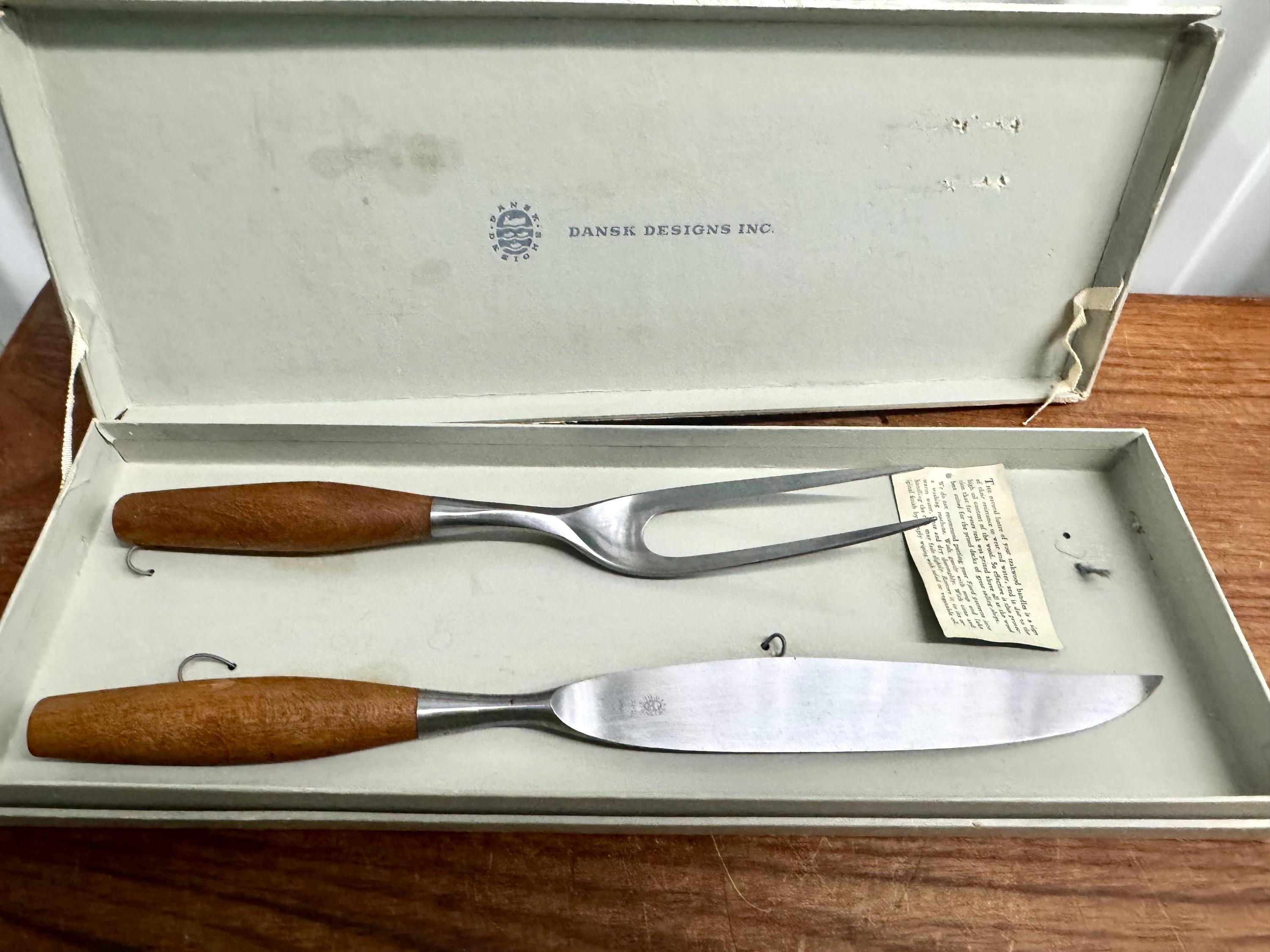 Dansk Fjord レードル Germany ダンス Mid Century Vintage Dansk Fjord Carving Set Teak Handles