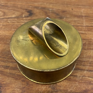 Vintage Italian Brass Fratelli Melani Cigar Pipe Holder Tobacco Jar