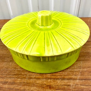 Vintage Mid Century grüne Keramik California Keramik Servierplatte