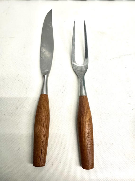Dansk Fjord レードル Germany ダンス Mid Century Vintage Dansk Fjord Carving Set Teak Handles