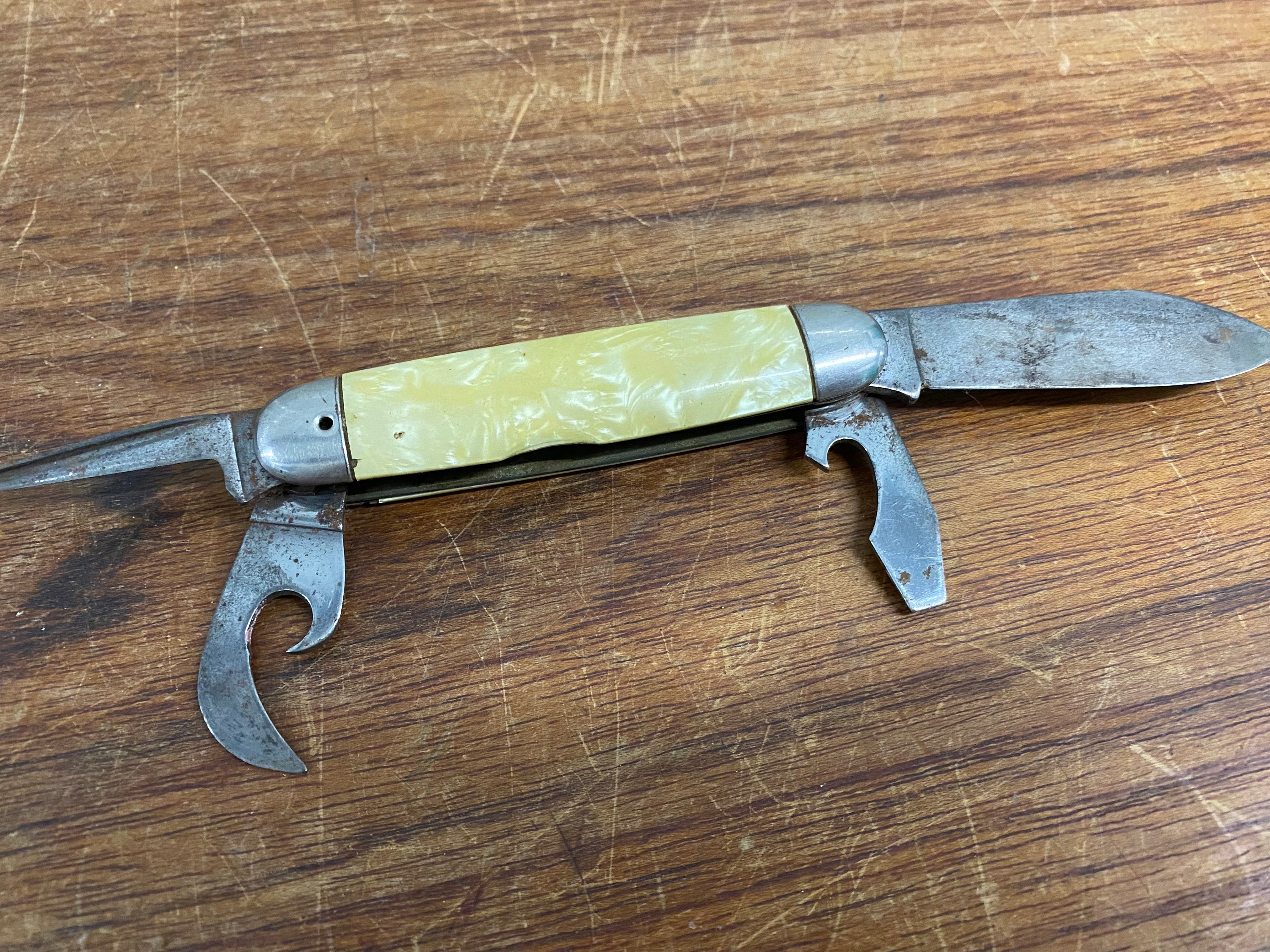 Vintage Hammer Brand Pocket Knife Single Blade 3 Tools - Etsy
