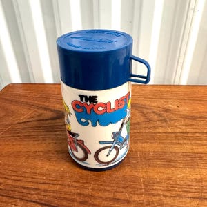 Vintage 1970s The Cyclist Aladdin Thermos Bottle