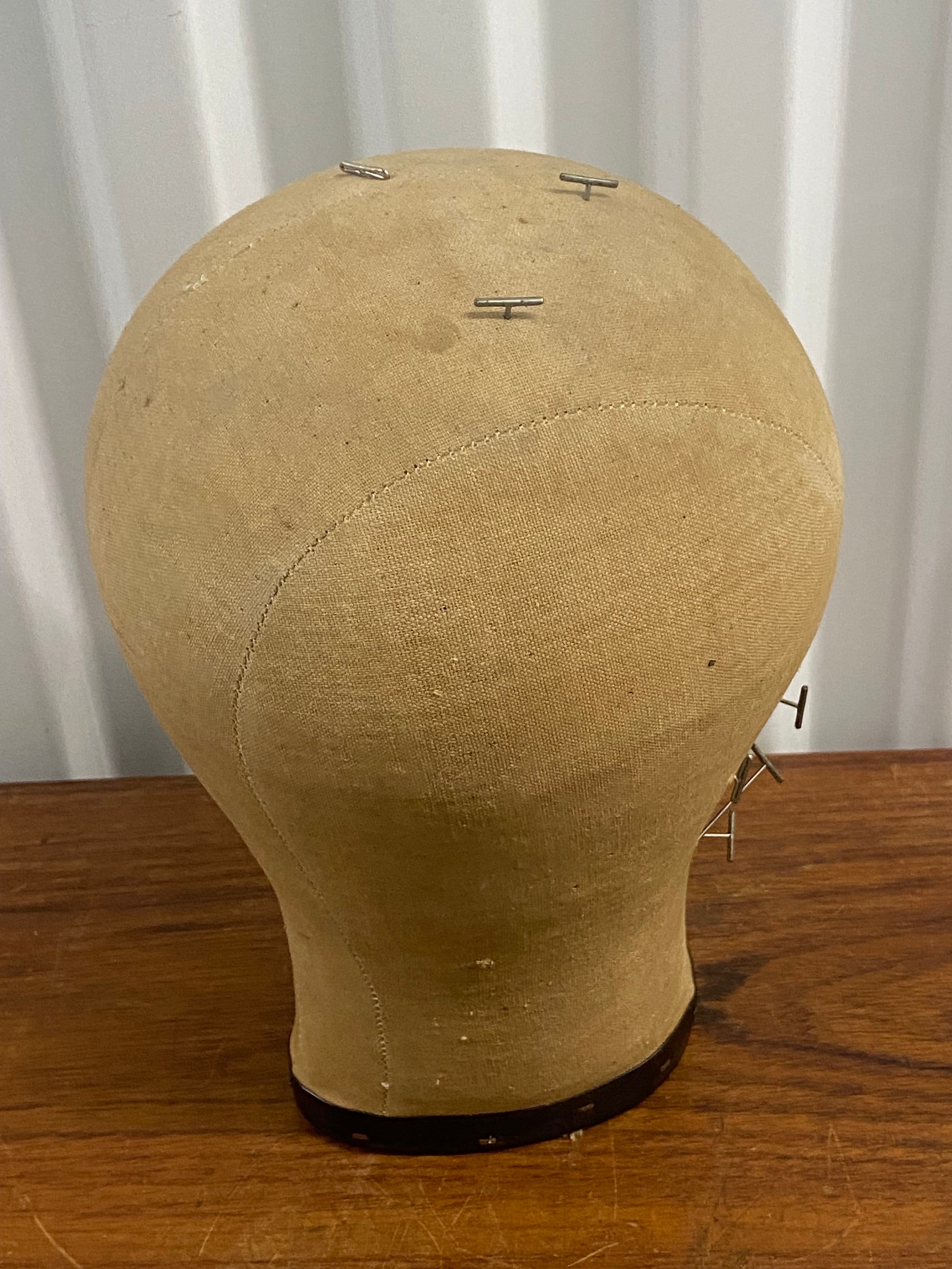 Canvas Wig Head Stand with Mannequin Head 23 inch Canvas Head for Wigs  Making Kit Supplies Cork Canvas Block Manikin Head for Wig Styling Wig  Holder Head (Wig S…