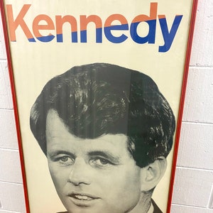 Original 1968 Robert F Kennedy Primary Campaign Poster RFK For President **Local Pick Up Only