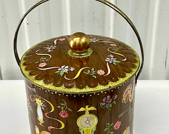 Vintage 1960s Decorative Tin Designed By Daher - Made In England Kitchen Decor