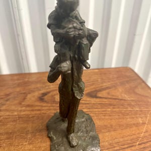 Vintage Brutalist Bronze Sculpture By Harold Sclar Father & Son