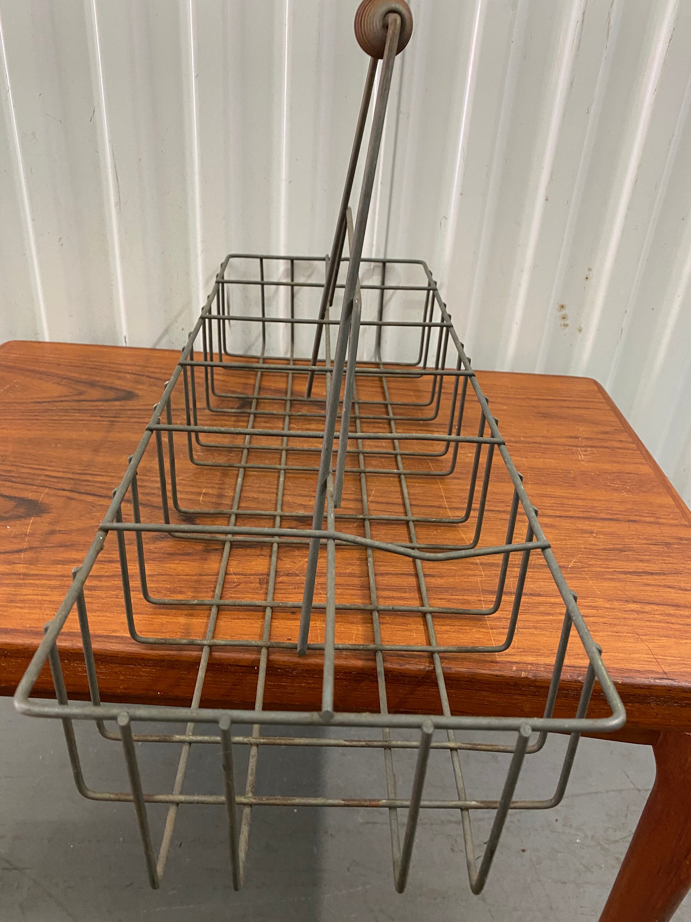 Vintage 12 Milk Bottle Wire Metal Carrier Farmhouse Kitchen Etsy