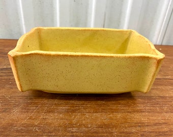 Vintage Mid Century UPCO Yellow Glaze Planter 296-6 USA