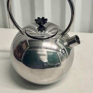 Vintage Chrome Teapot By Matteo Thun For WMF Post Modern Memphis Design