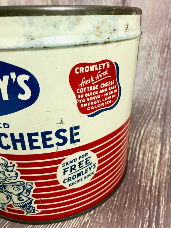 Vintage Crowley S Dairy Creamed Cottage Cheese 5llb Metal Etsy