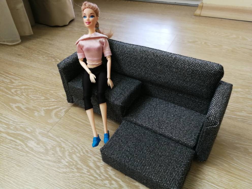 Miniature sofa for Barbie dolls Etsy