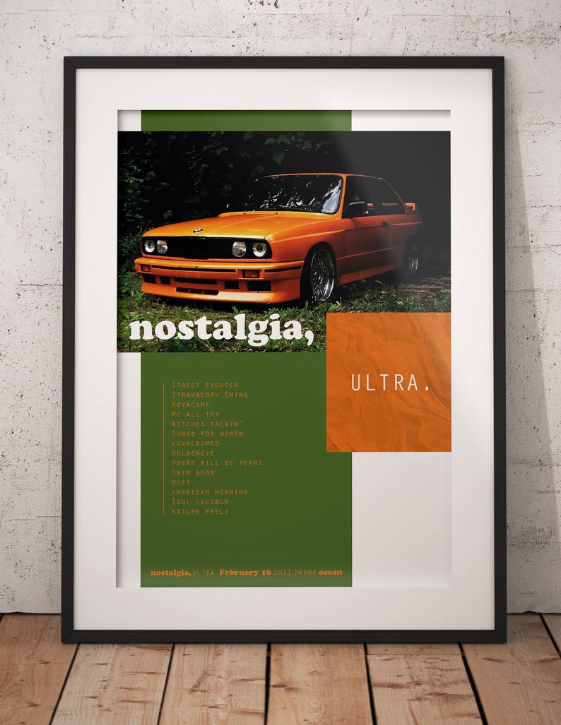 Frank Ocean Album Art Poster Frank Ocean Nostalgia Ultra Etsy