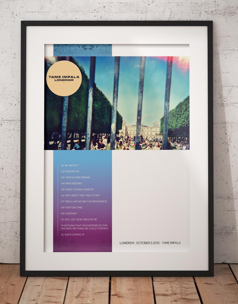 Lonerism Tame Impala Album Tame Impala Posterprint Artwork