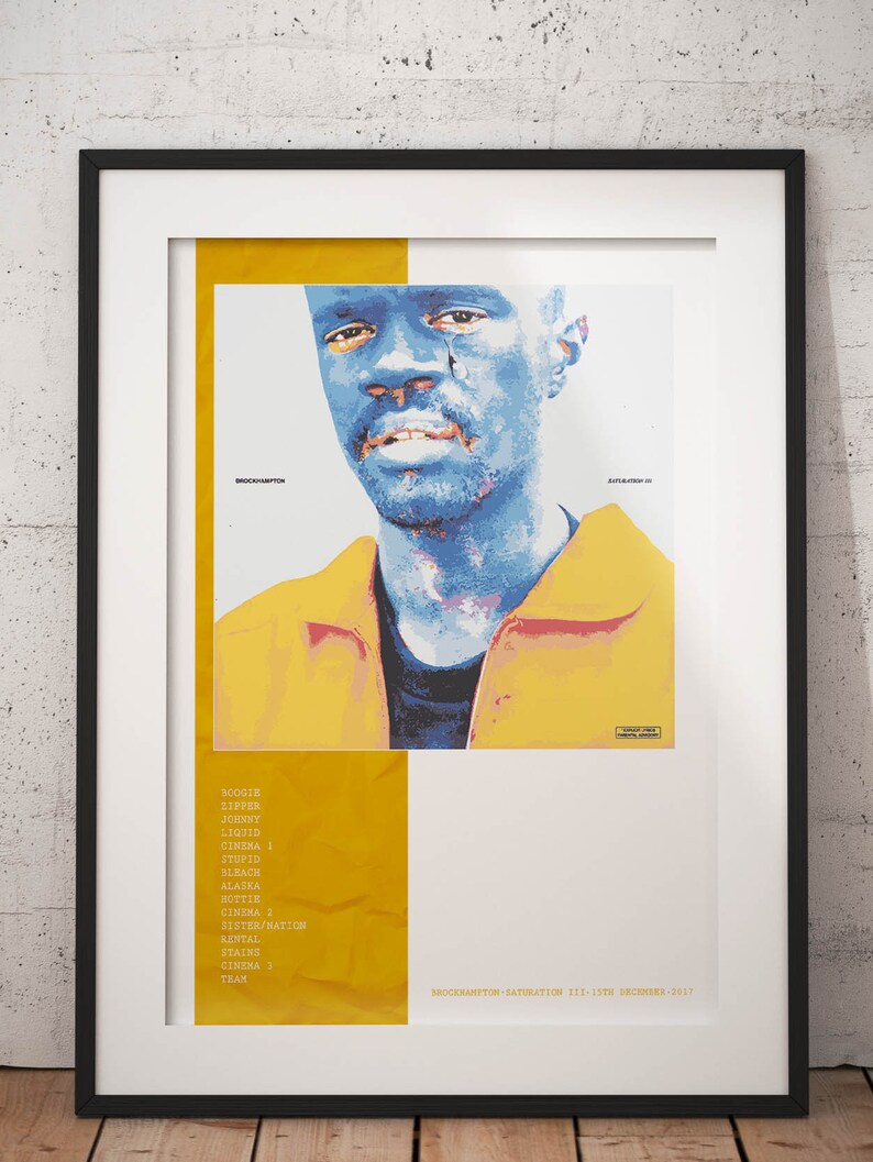 Brockhampton Saturation 3 New Hip Hop Rap Album Cover Poster 20×20 24×24/" 32×32/"