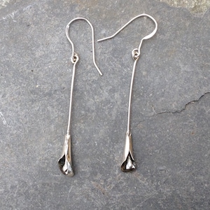 Lily earrings sterling silver image 1