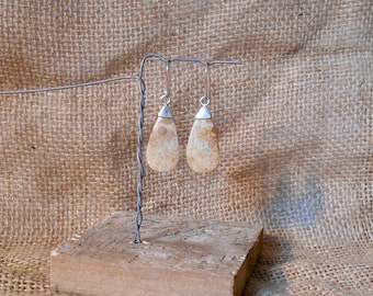 fossil coral earring